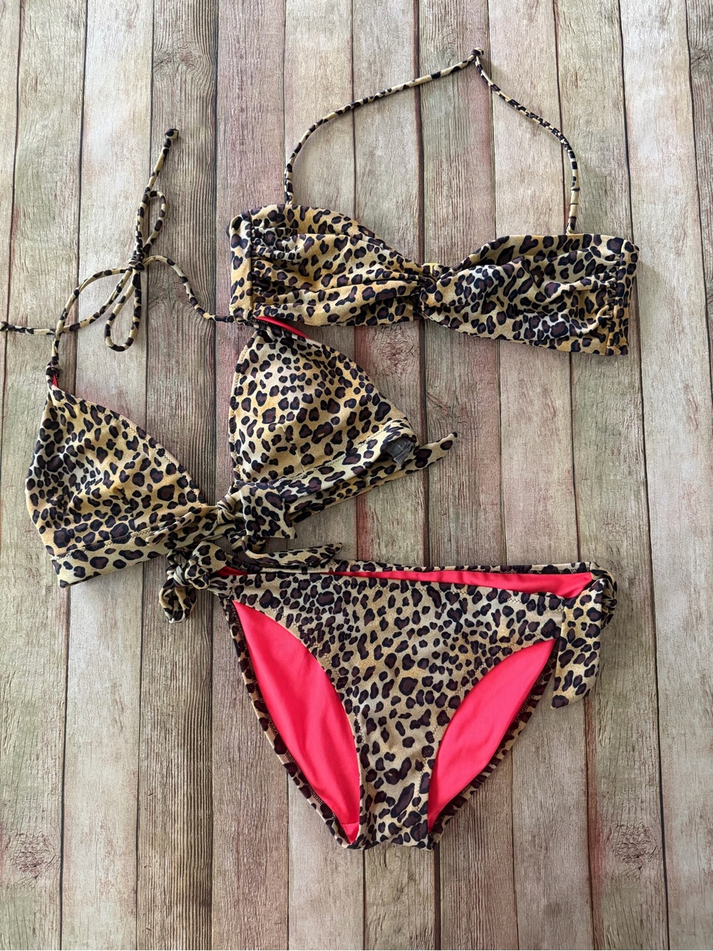 Victoria's Secret Leopard Print Bikini with Pink Lining